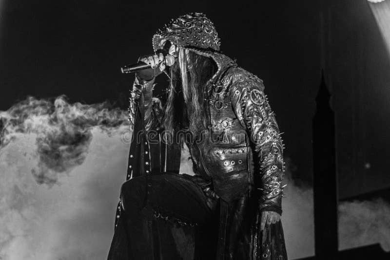 The Norwegian symphonic black metal band Dimmu Borgir performs live at Ole  Bull Scene in Bergen. Here vocalist Shagrath is seen live on stage. Norway,  28/05 2012 Stock Photo - Alamy