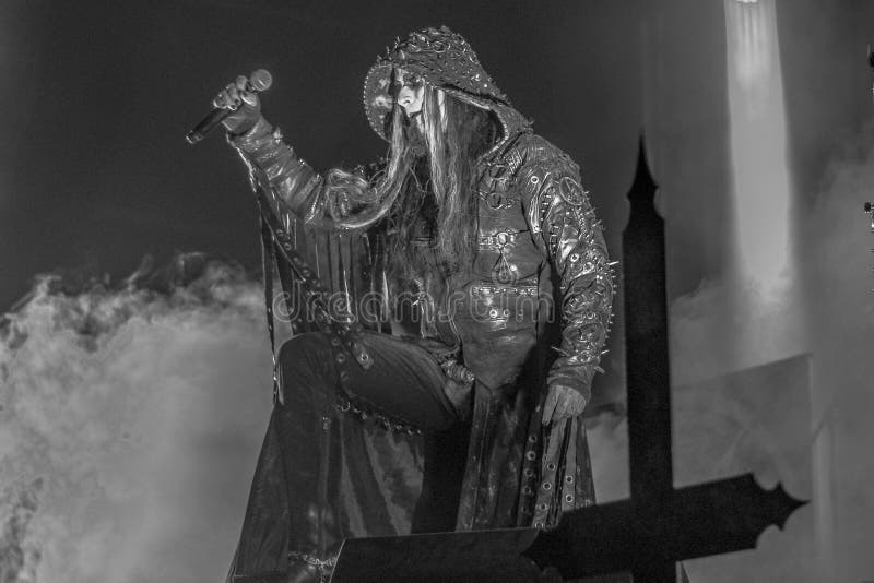 The Norwegian symphonic black metal band Dimmu Borgir performs live at Ole  Bull Scene in Bergen. Here vocalist Shagrath is seen live on stage. Norway,  28/05 2012 Stock Photo - Alamy