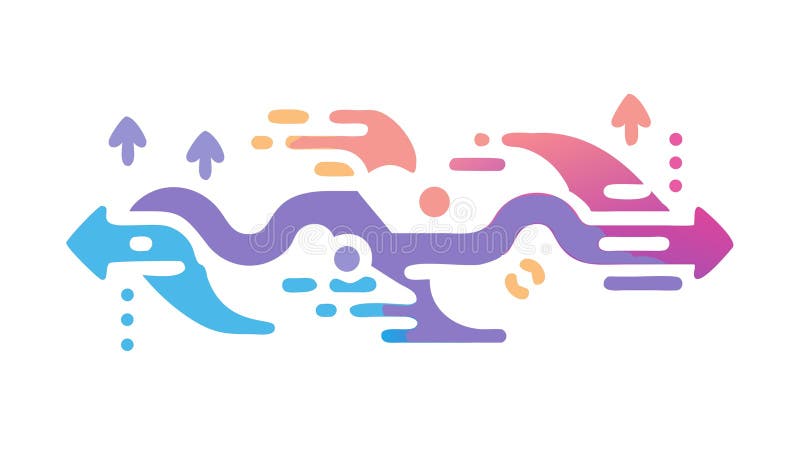 Dinamic Data Flow Digital Stream Information Processing și Cyber Networks vector design Generative AI royalty free illustration
