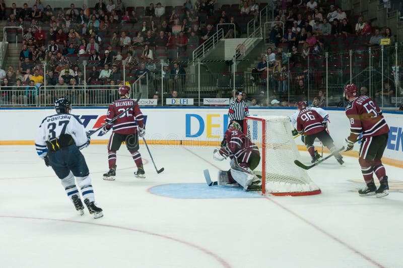 Dinamo Riga contra Dinamo Minsk foto de stock royalty free