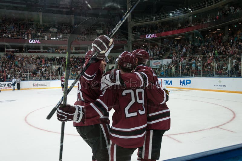 Dinamo Riga vs Dinamo Minsk imagem de stock