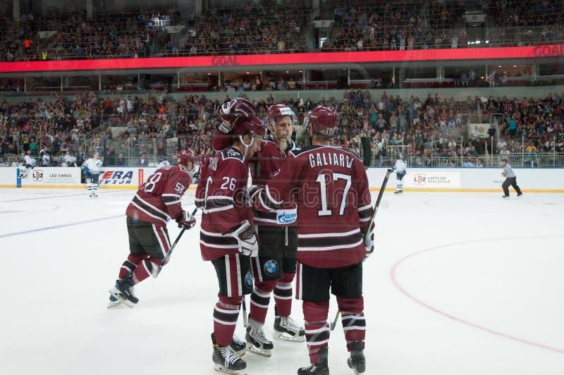Dinamo Riga contra Dinamo Minsk imagem de stock royalty free