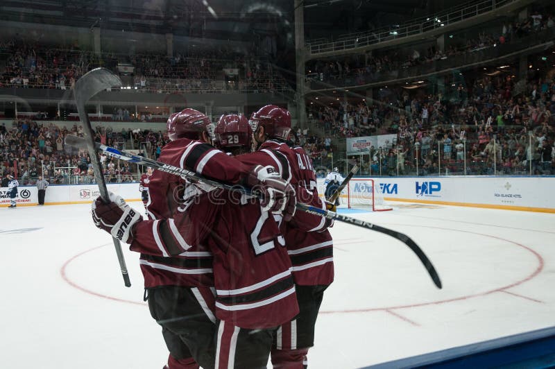 Dinamo Riga vs Dinamo Minsk imagens de stock royalty free