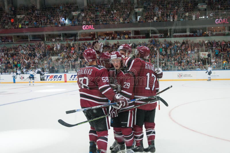 Dinamo Riga contra Dinamo Minsk foto de stock royalty free