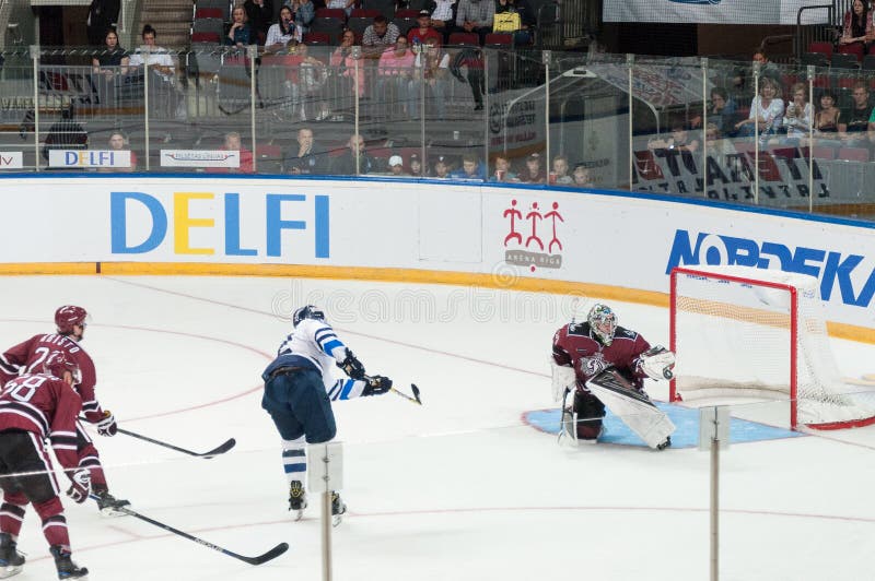 Dinamo Riga contra Dinamo Minsk imagem de stock royalty free
