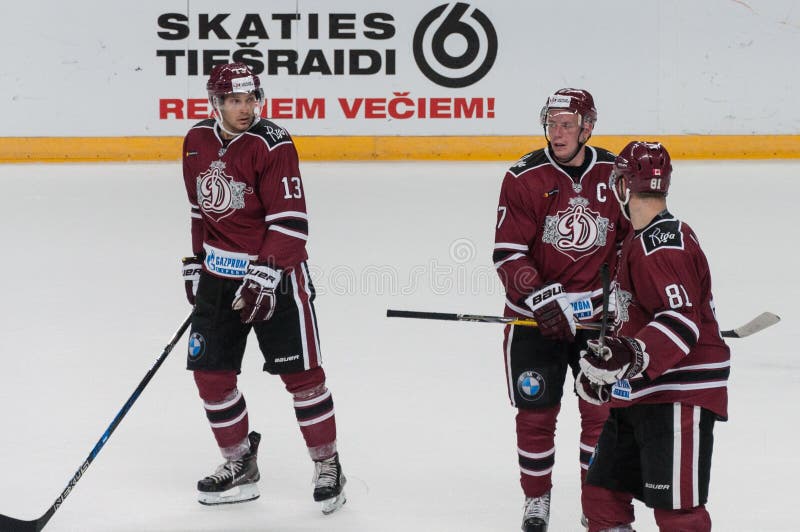 Dinamo Riga contra Dinamo Minsk imagem de stock royalty free