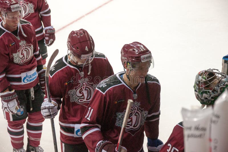 Dinamo Riga contra Dinamo Minsk fotografia de stock