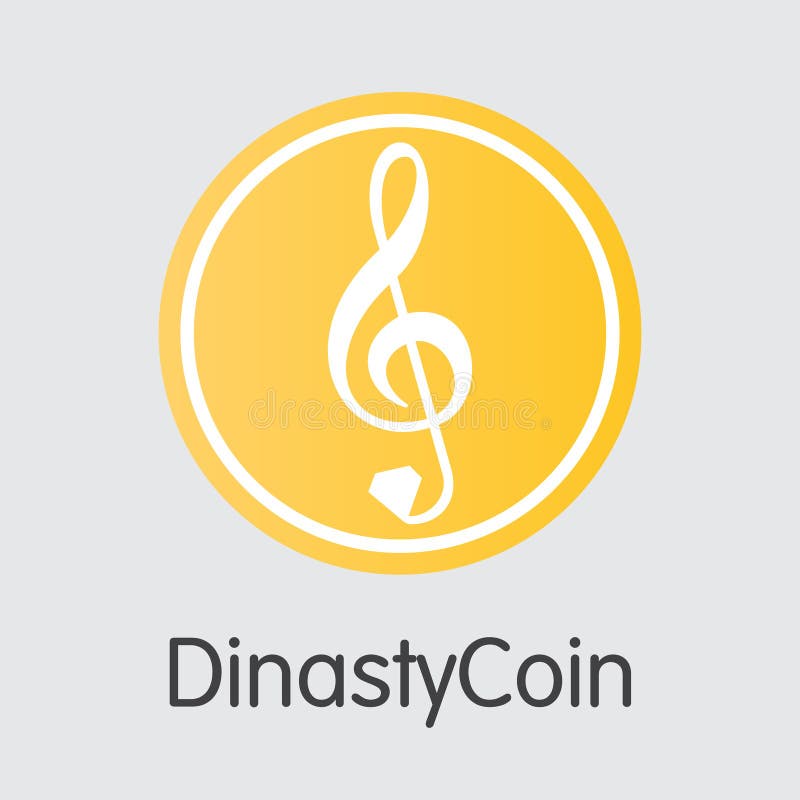 Dinastycoin Crypto waluta Wektoru DCY monety wizerunek royalty ilustracja