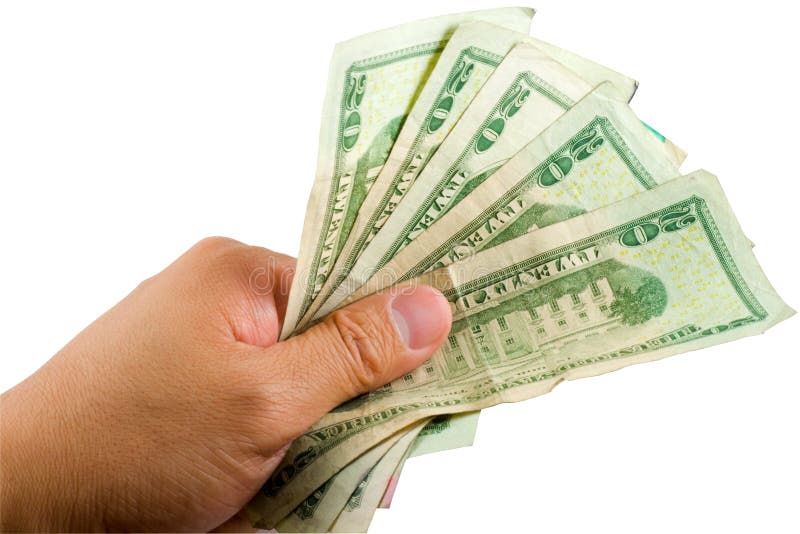 Dinero de Holdnig de la mano foto de archivo Dinero de Holdnig de la mano foto de archivo