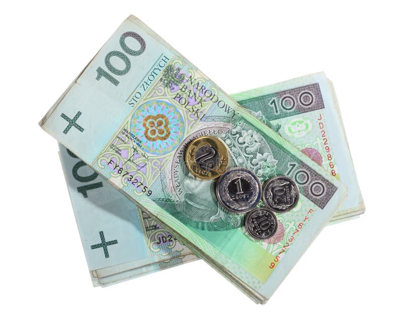 Dinero y ahorros Pila de billetes de banco del zloty del pulimento 100's fotos de archivo Dinero y ahorros Pila de billetes de banco del zloty del pulimento 100's fotos de archivo