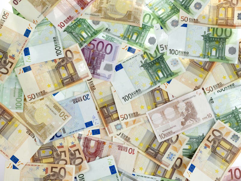 Lots of Euro money bills. Lots of Euro money bills.