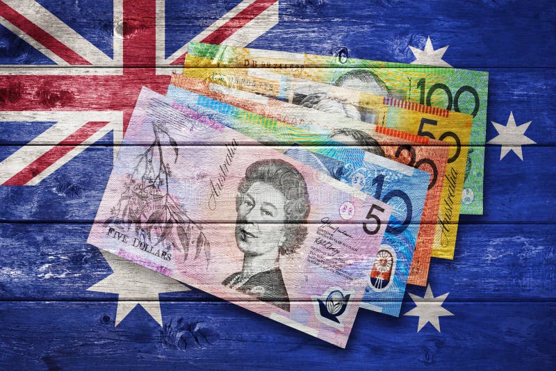 Dinheiro australiano da bandeira imagens de stock royalty free Dinheiro australiano da bandeira imagens de stock royalty free