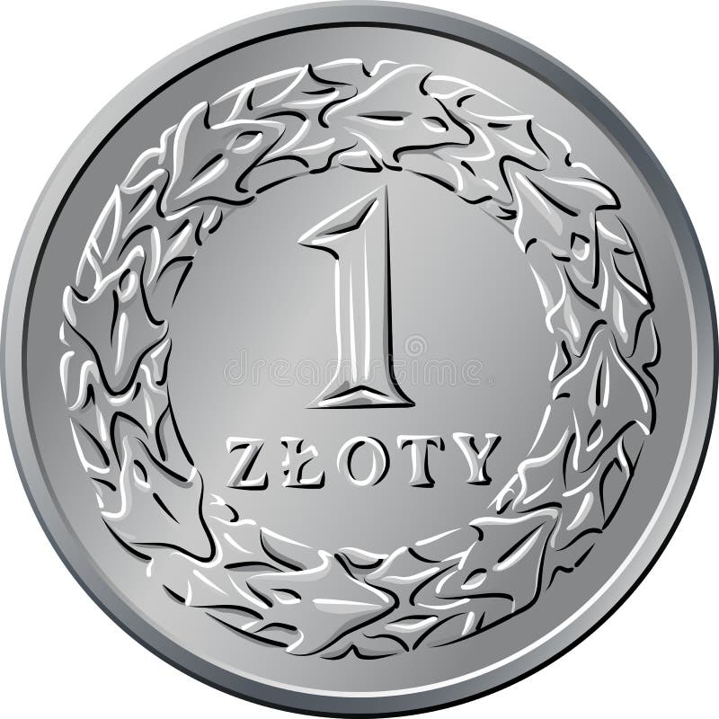 Dinheiro polonês reverso uma moeda do zloty ilustração stock Dinheiro polonês reverso uma moeda do zloty ilustração stock