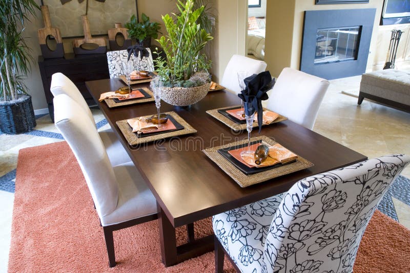 Dining Room stock photo. Image of cozy, centerpiece, decorative 1028930