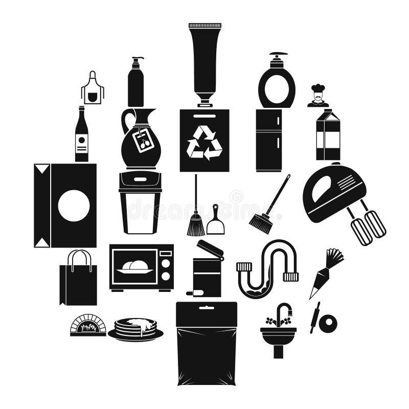 Dining icons set, simple style. Dining icons set. Simple set of 25 dining vector icons for web isolated on white background