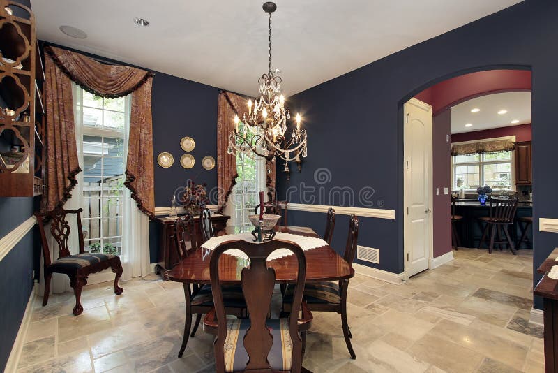 Dining Room with Arch Entry Stock Photo Image of chair, dining 12627126