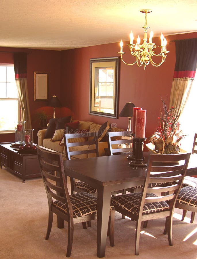 Dining Room and Family Room Stock Photo Image of live, table 299150