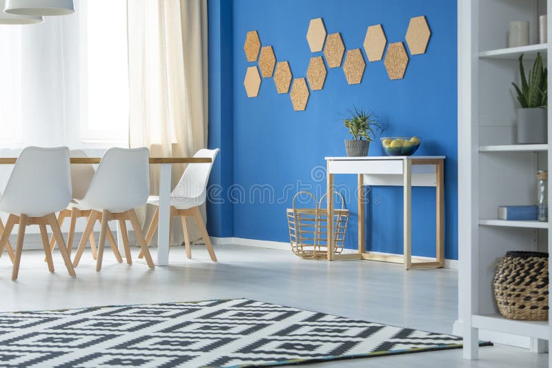 Dining Room Interior with Carpet Stock Image Image of chairs, modern