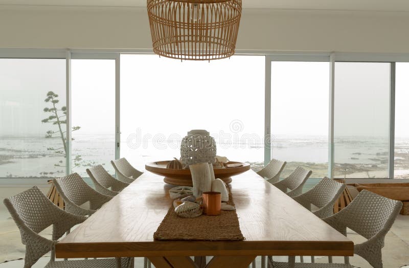 Dining Room with Dining Table at Home Stock Photo Image of peaceful, household 152095822