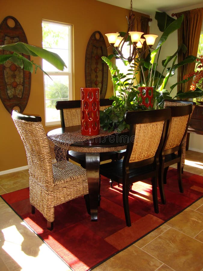 Dining Room Tropical stock photo. Image of home, window - 11096228