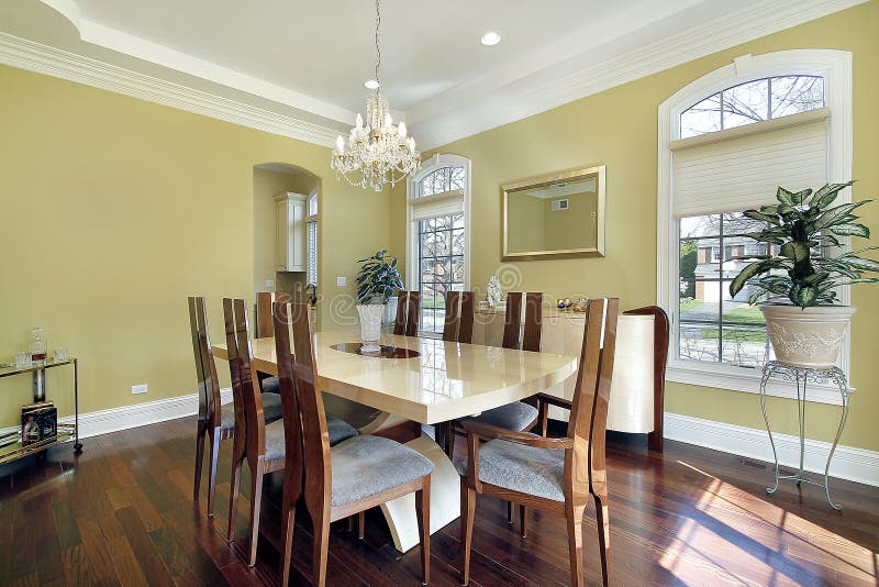 Dining Room With Yellow Walls Stock Photography Image 16476472
