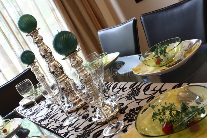 Dining Table Arrangement stock image. Image of cutlery 12581249