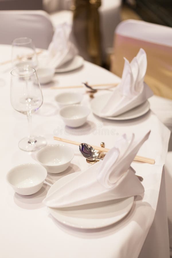 Chinese dining table setup stock image. Image of place 32811617