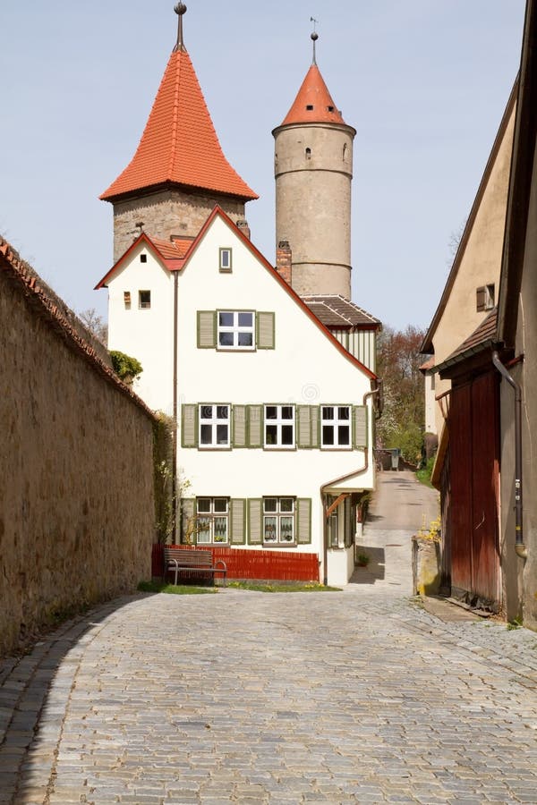 Dinkelsbuehl, Germany, City wall with old defense