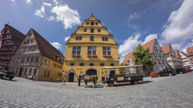 Dinkelsbuehl is an historic city in Bavaria, Germany