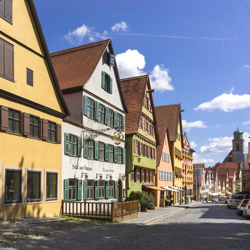 Dinkelsbuehl is an historic city in Bavaria, Germany