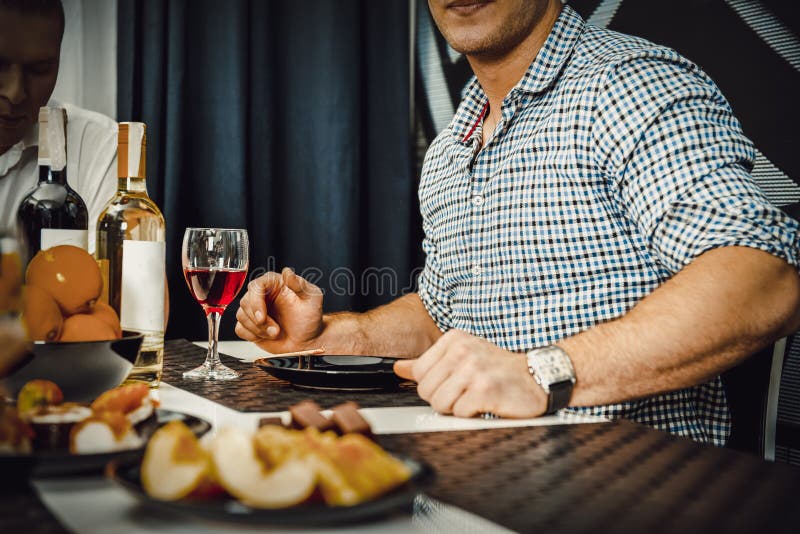 Dinner with friends. stock image. Image of glass, friends - 92538969