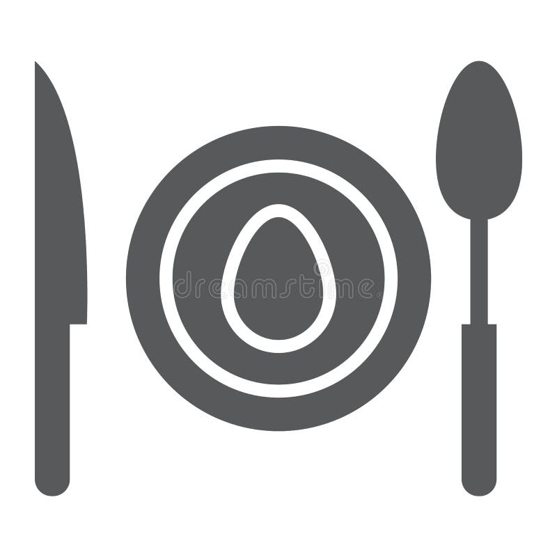 Dinner Glyph Icon, Food and Dishware, Plate Sign, Vector Graphics, a
