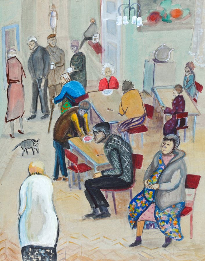 Dinner in hospital stock illustration. Illustration of illness 33940474