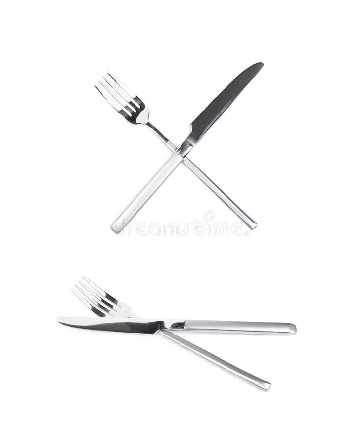 Dinner Knife and Fork Composition Stock Image Image of macro