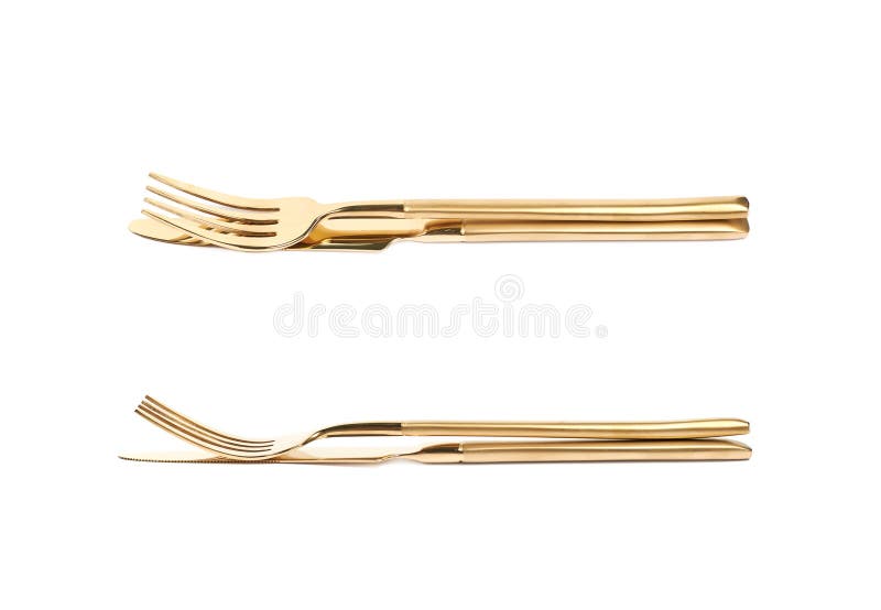 Dinner Knife and Fork Composition Stock Image Image of stainless