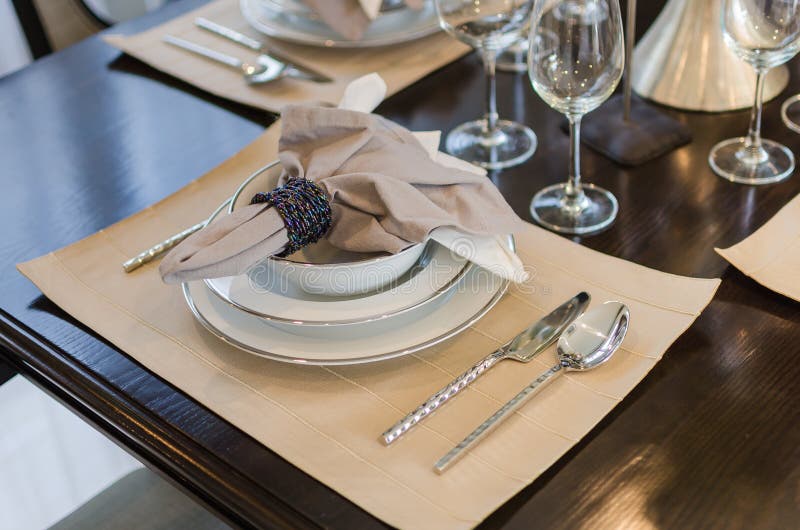 Dinner table setting royalty free stock photos Dinner table setting royalty free stock photos