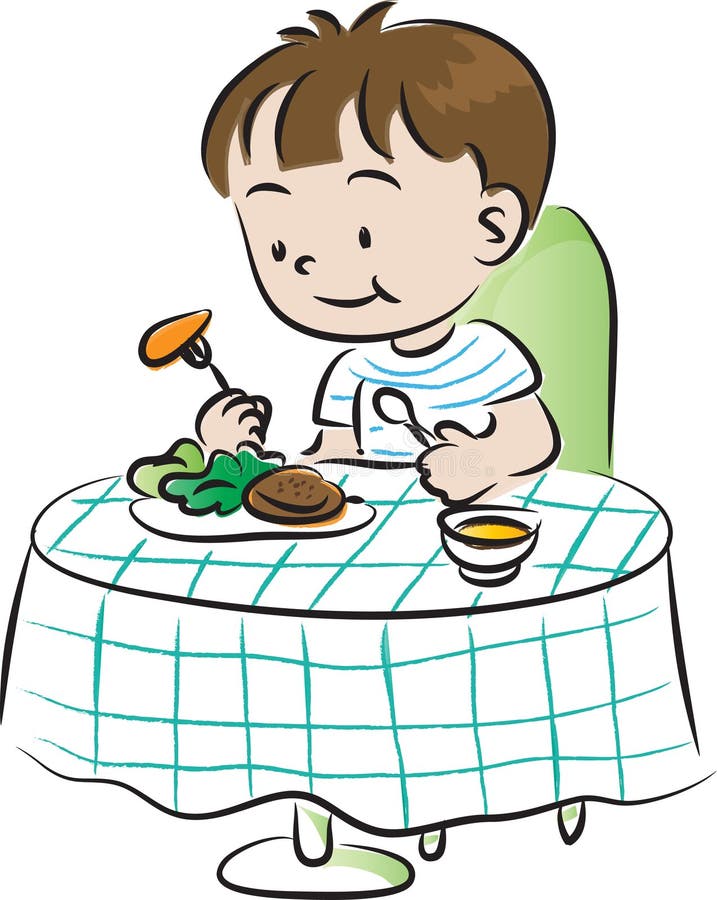 Dinner time stock illustration. Illustration of dinner - 44485392