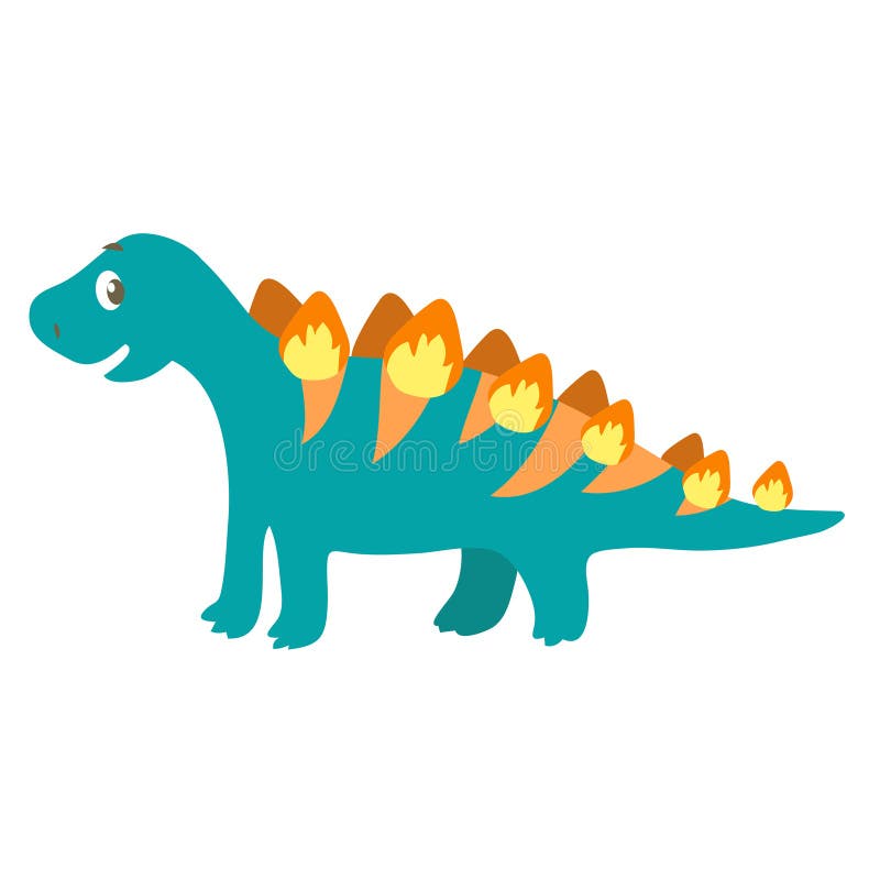 Perfil de estegossauro dino com espinhos e placas nas costas e