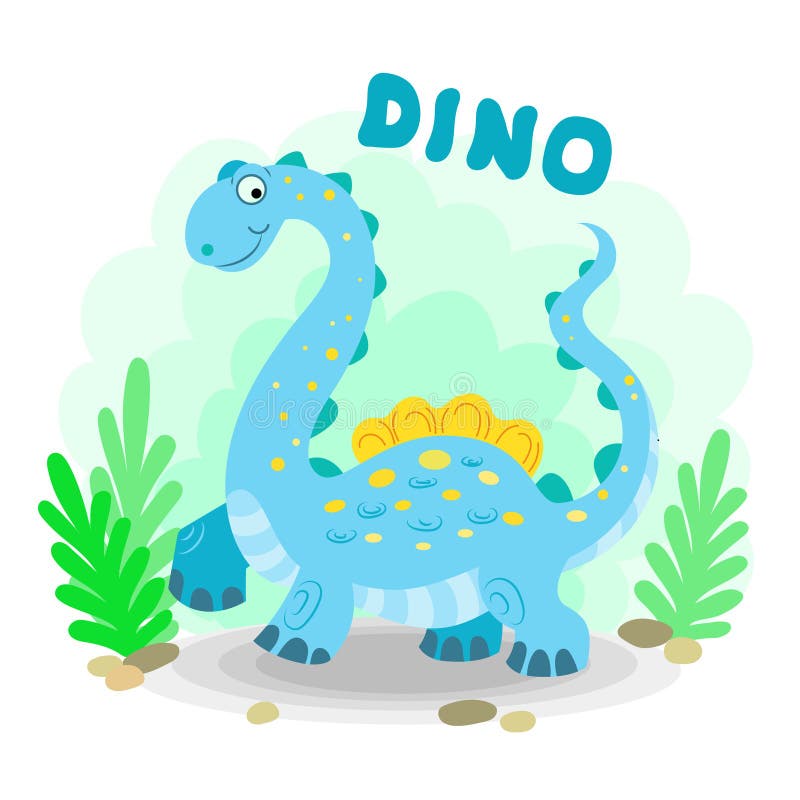 Pequeno Estegossauro De Dinossauro. Ilustração Infantil. Vetor Ilustração  do Vetor - Ilustração de dinossauro, bebê: 253365769