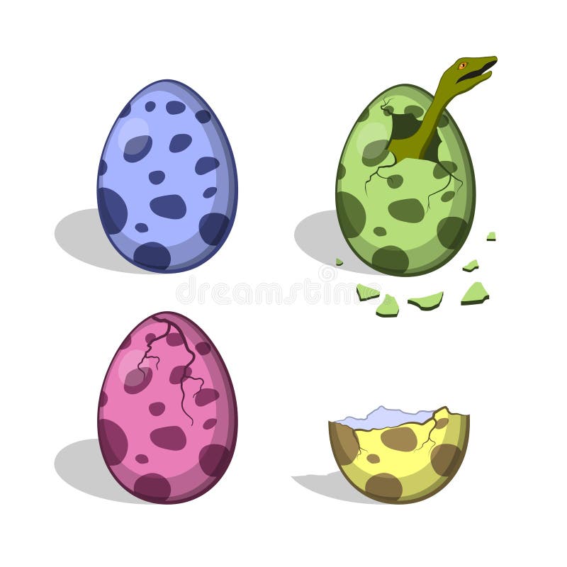 Easter Painted Eggs Cracked PNG (Isolated-Objects)