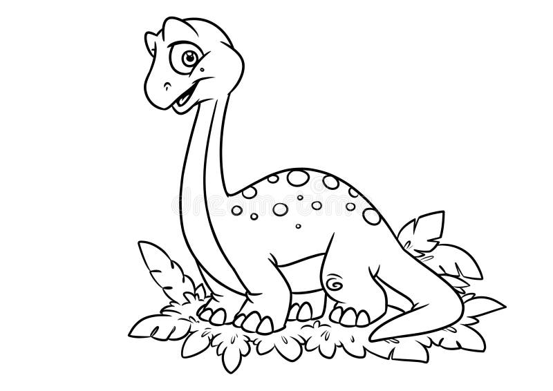 Dinosaur kolorystyki strony kreskówki ilustracje royalty ilustracja