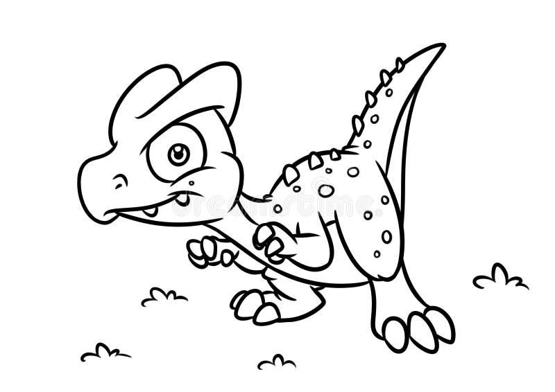 Dinosaur kolorystyki strony kreskówki ilustracje ilustracja wektor