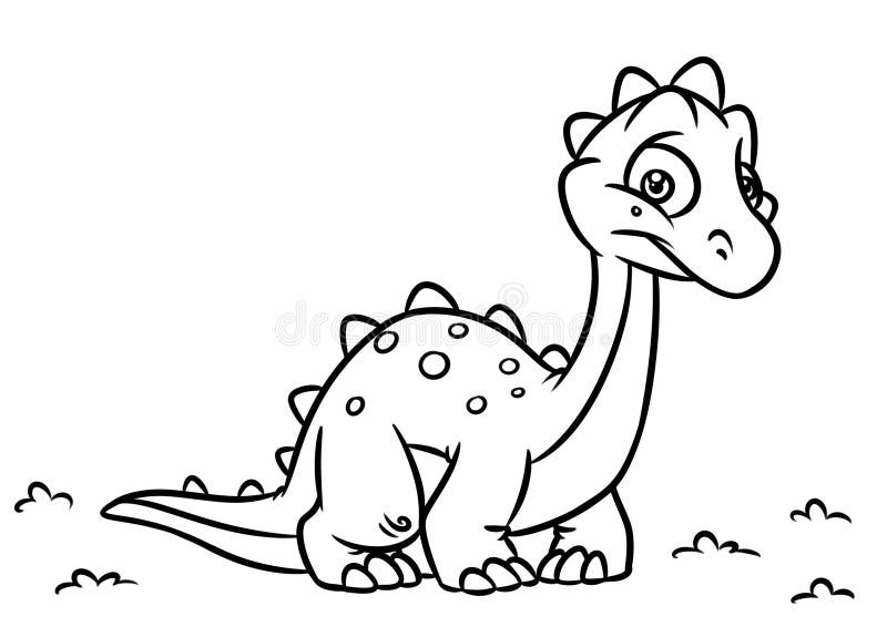 Dinosaur kolorystyki strony kreskówki ilustracje ilustracja wektor