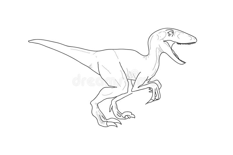 Dinosaur Kreśli, ptak drapieżny, wektor ilustracji Dinosaur Kreśli, ptak drapieżny, wektor ilustracji