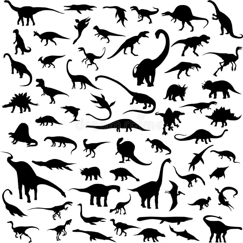 Dinosaur silhouette contour