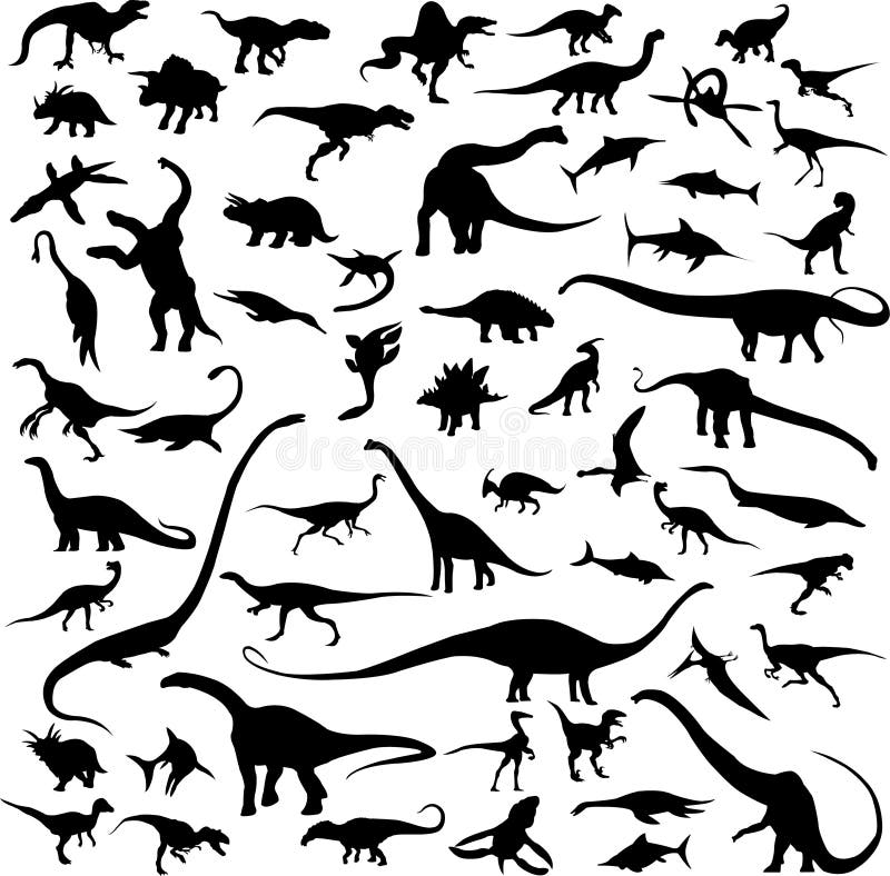 Dinosaur silhouette contour