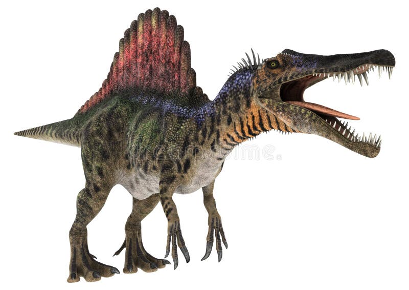 dinosaur with spiny fin on back