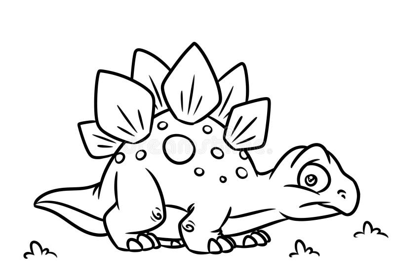 Baby Stegosaurus Coloring Page Coloring Pages