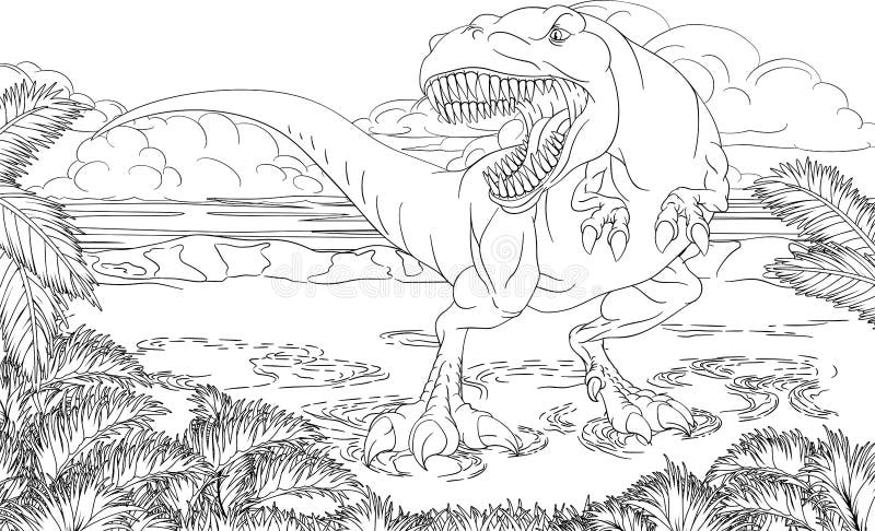 Colored T-Rex Dinosaur Game