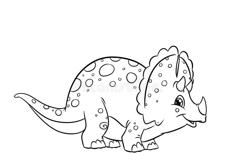 Baby Triceratops Coloring Page - Negra Wallpaper